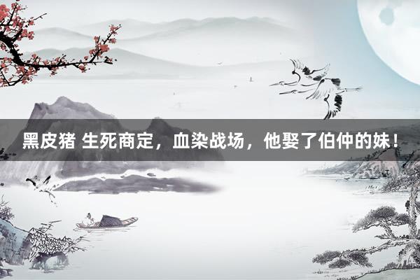 黑皮猪 生死商定，血染战场，他娶了伯仲的妹！
