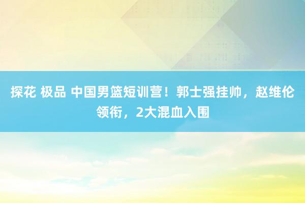 探花 极品 中国男篮短训营！郭士强挂帅，赵维伦领衔，2大混血入围