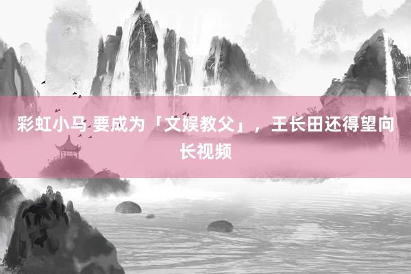 彩虹小马 要成为「文娱教父」，王长田还得望向长视频